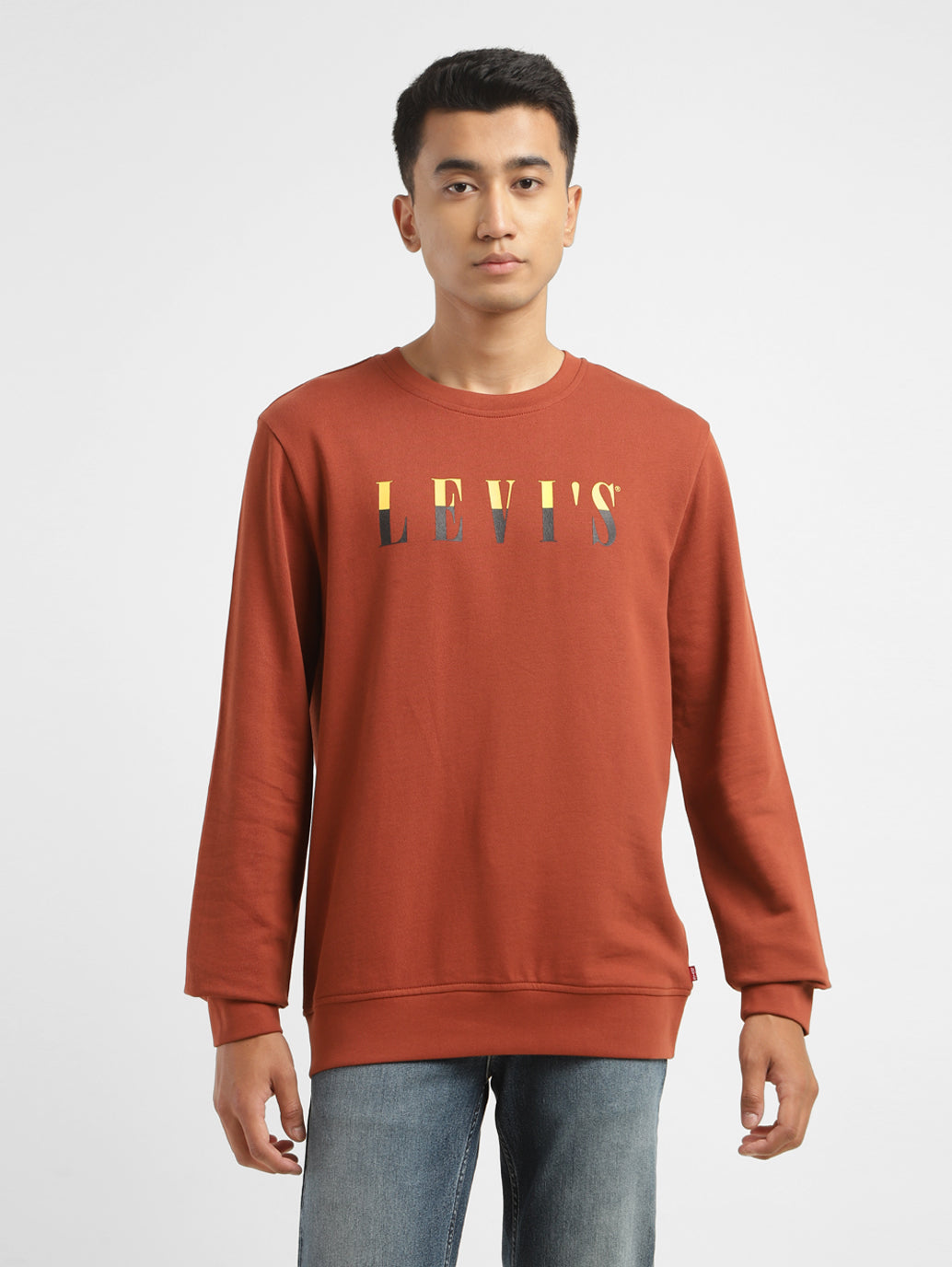 Men's Brand Logo Crew Neck Sweatshirt - 3e0733fb-fb55-4642-9085-6ba3ee83d46e View