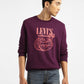 Men's Brand Logo Purple Crew Neck Sweatshirt - 32c7a414-4374-4737-b897-04e1f9bf60ce View