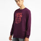 Men's Brand Logo Purple Crew Neck Sweatshirt - 516f9edc-0ea1-47cf-abb3-2aa00ad68de2 View