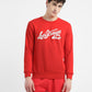 Men's Brand Logo Red Crew Neck Sweatshirt - 7f681e34-c3d3-4533-924a-c3fae429ccd5 View