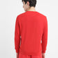 Men's Brand Logo Red Crew Neck Sweatshirt - a54ebff9-9405-4675-afb1-f8bfbbde9bde View