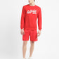 Men's Brand Logo Red Crew Neck Sweatshirt - 5ecbe847-066a-40da-9c00-08ca6b00cb69 View