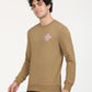 Men's Solid Brown Crew Neck Sweatshirt - RightSide View
