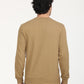 Men's Solid Brown Crew Neck Sweatshirt - Back View