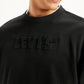 Men's Brand Logo Black Turtle Neck Sweatshirt - Detail View