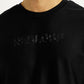 Men's Knitted Black Crew Neck Sweatshirt - Detail View