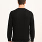 Men's Brand Logo Black Crew Neck Sweatshirt - back View