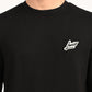 Men's Brand Logo Black Crew Neck Sweatshirt - detail View