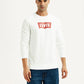 Men's Typographic Print White Slim Fit Sweatshirt - Front View
