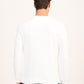 Men's Typographic Print White Slim Fit Sweatshirt - back View