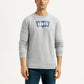 Men's Typographic Print Light Grey Slim Fit Sweatshirt - Front View
