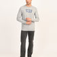 Men's Typographic Print Light Grey Slim Fit Sweatshirt - 6 View