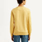 Men's Typographic Print Yellow Slim Fit Sweatshirt - Back View