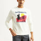 Men's Graphic Print Off White Slim Fit Sweatshirt - Styleshot View