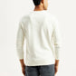 Men's Graphic Print Off White Slim Fit Sweatshirt - Back View