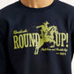 Men's Graphic Print Navy Slim Fit Sweatshirt - Detail View