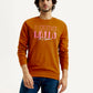 Men's Printed Round Neck Sweatshirt - Front View