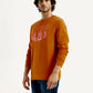 Men's Printed Round Neck Sweatshirt - Side View