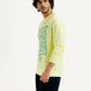 Men's Printed Round Neck Sweatshirt - Side View