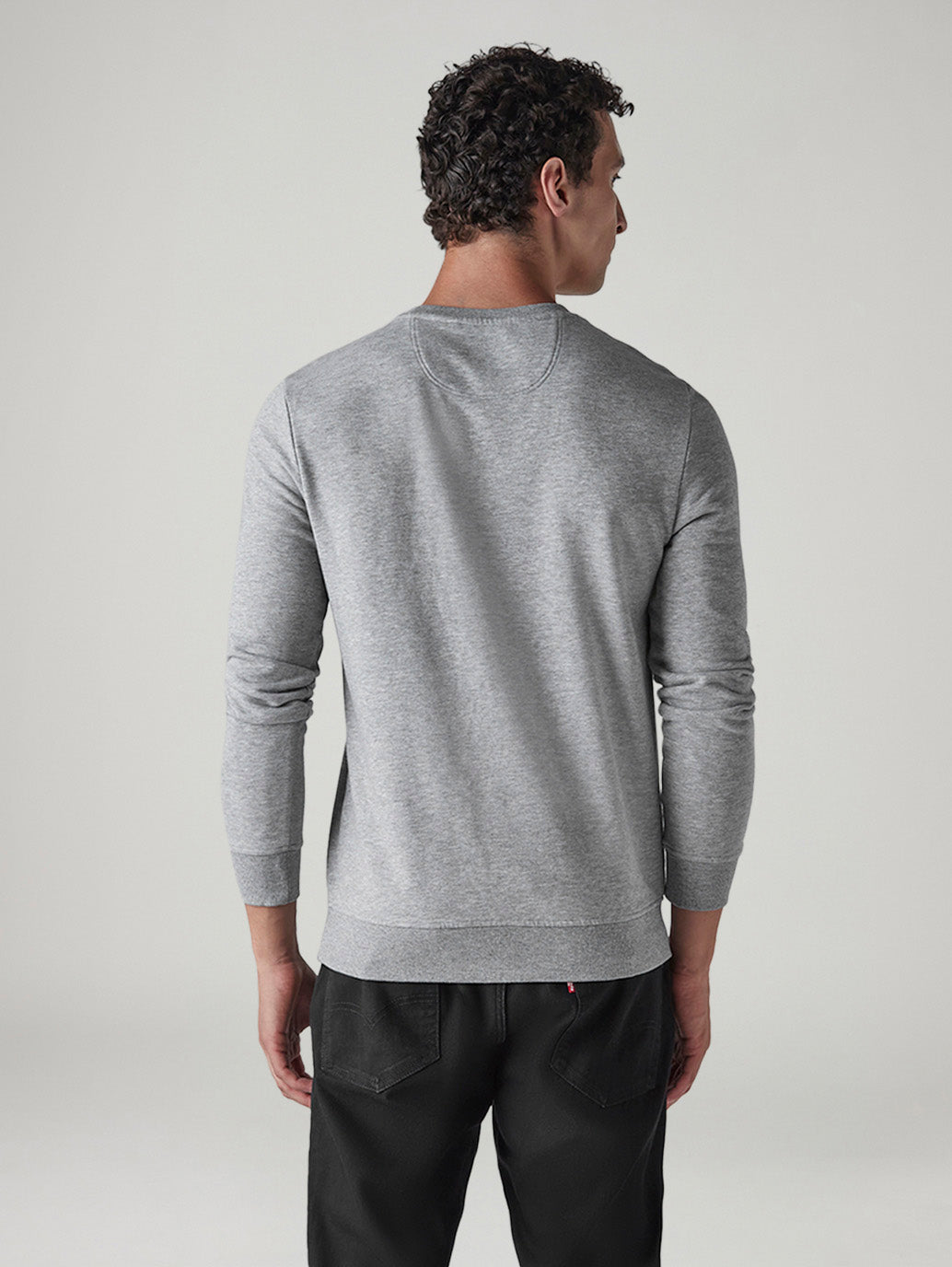 Men's Graphic Print Slim Fit Sweatshirt - Back View