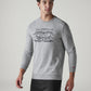 Men's Graphic Print Slim Fit Sweatshirt - Side View