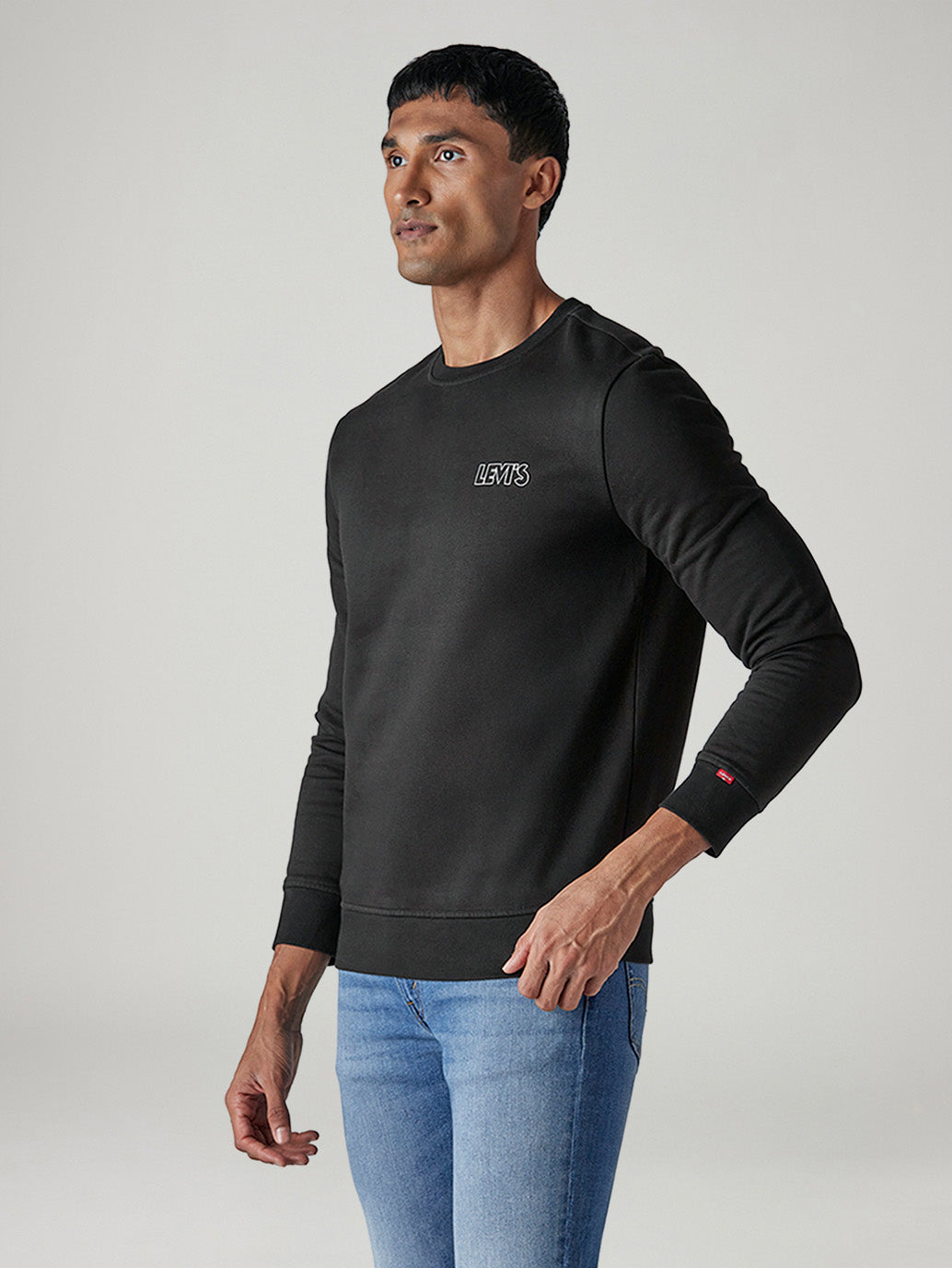 Men's Graphic Print Slim Fit Sweatshirt - Side View