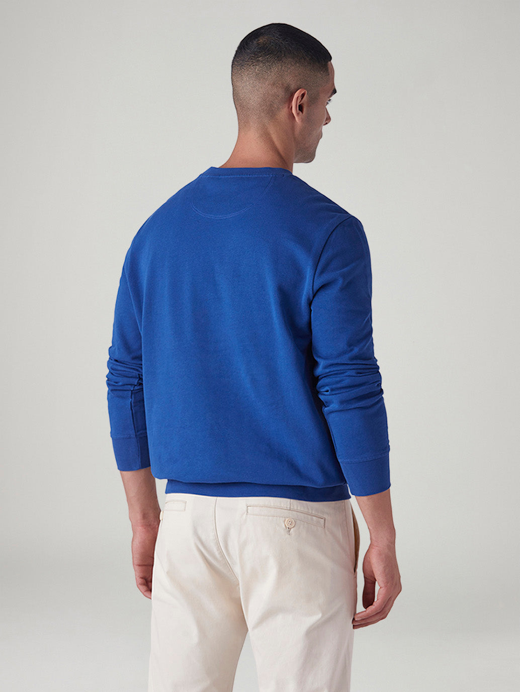 Men's Logo Printed Slim Fit Sweatshirt - Back View