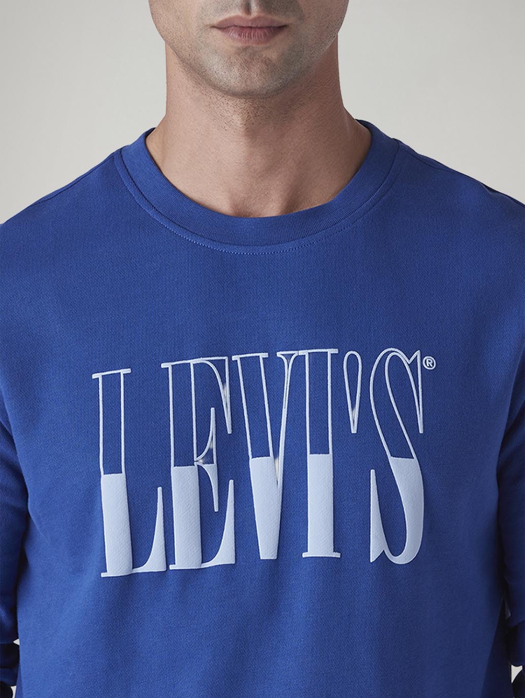 Men's Logo Printed Slim Fit Sweatshirt - Detail View