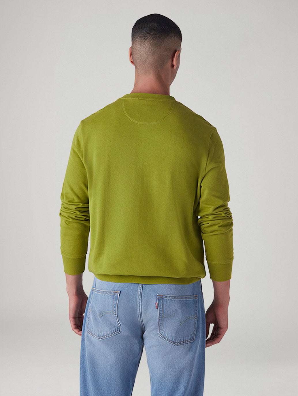 Men's Logo Printed Slim Fit Sweatshirt - Back View