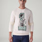 Men's Graphic Print Slim Fit Sweatshirt - Front View