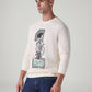 Men's Graphic Print Slim Fit Sweatshirt - Side View