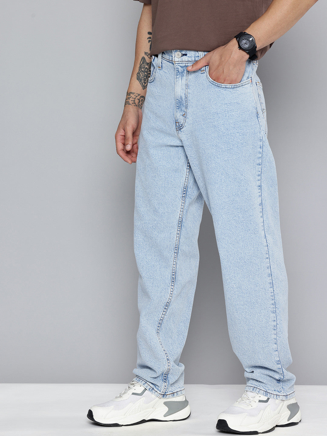 Men's 568 Light Indigo Loose Fit Mid Rise Jeans - ddd40853d5244eea8b5b177cb4a8c615 View