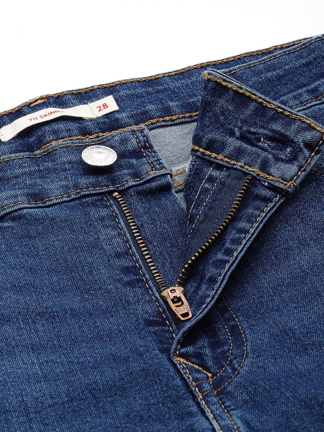 Women's 711 Blue Skinny Fit Mid Rise Jeans - 3612a155-7d68-4cc0-b90b-d63e26d2015c View
