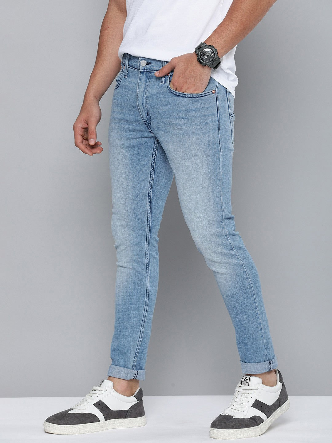 Men's Blue Skinny Fit Mid Rise Jeans - 5e4b30be-bed1-453c-91c0-b961696a76891705643922951-Levis-Men-Jeans-2551705643922623-2 View