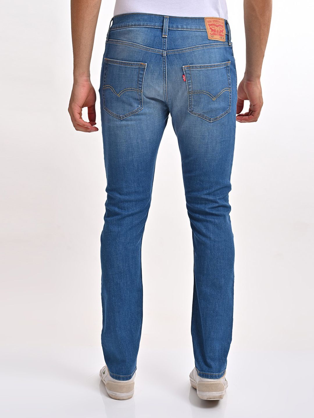Men's 512 Blue Slim Tapered Fit Mid Rise Jeans - 5f2c37ef8e80c496f4e802dab067e53c View