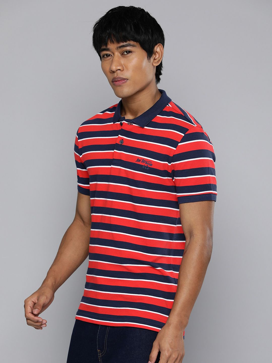 Men's Striped Polo T-shirt - 616366e706f97d02c697952b18f89fad View