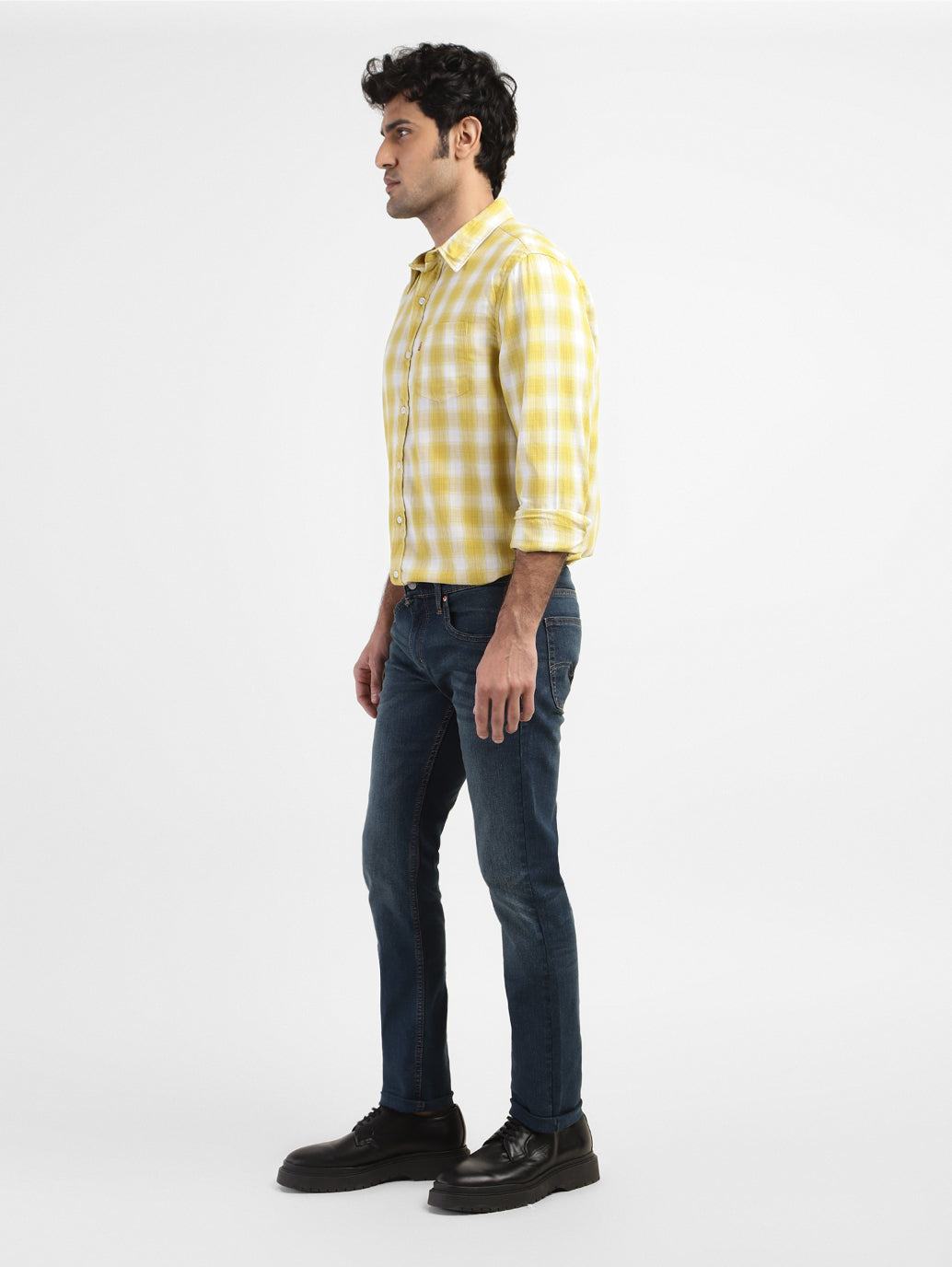 Men's 65504 Blue Skinny Fit Mid Rise Jeans - 8ce30b2f-5367-487f-9b6d-284310dbfad8 View