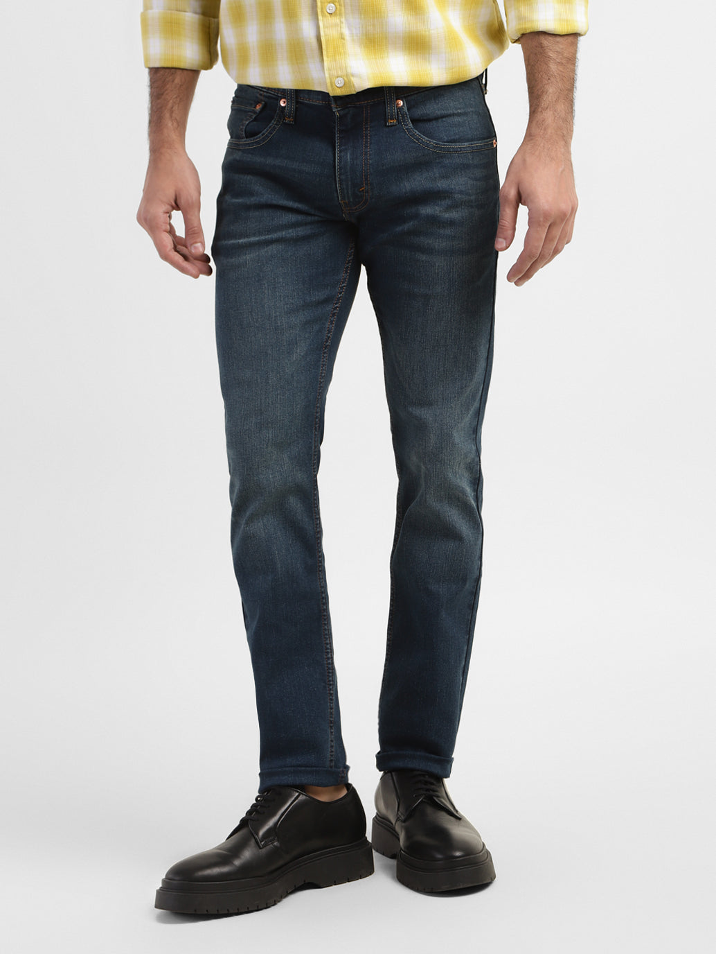 Men's 65504 Blue Skinny Fit Mid Rise Jeans - be4e585c-4101-48d1-b744-82ddc79e0612 View