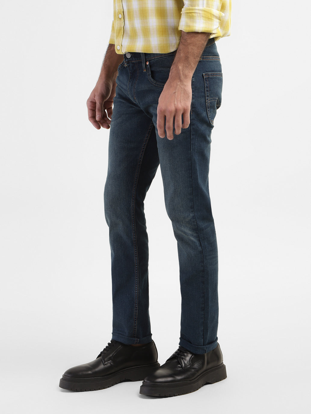 Men's 65504 Blue Skinny Fit Mid Rise Jeans - 8be47b68-d80e-41b2-9a37-2387ccbce53c View