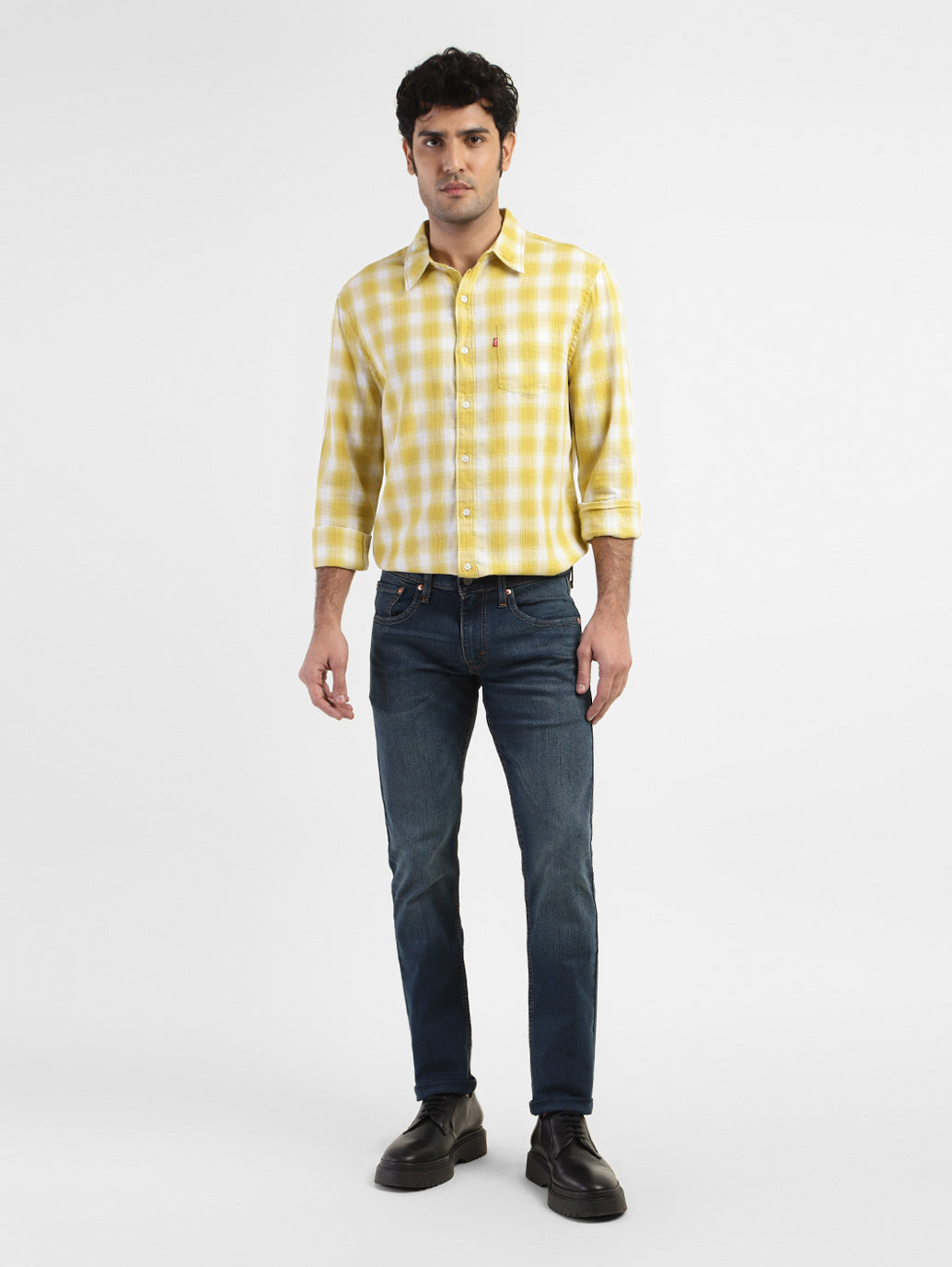 Men's 65504 Blue Skinny Fit Mid Rise Jeans - eb05a54d-1d37-42f0-8fc9-1ce5d3911805 View