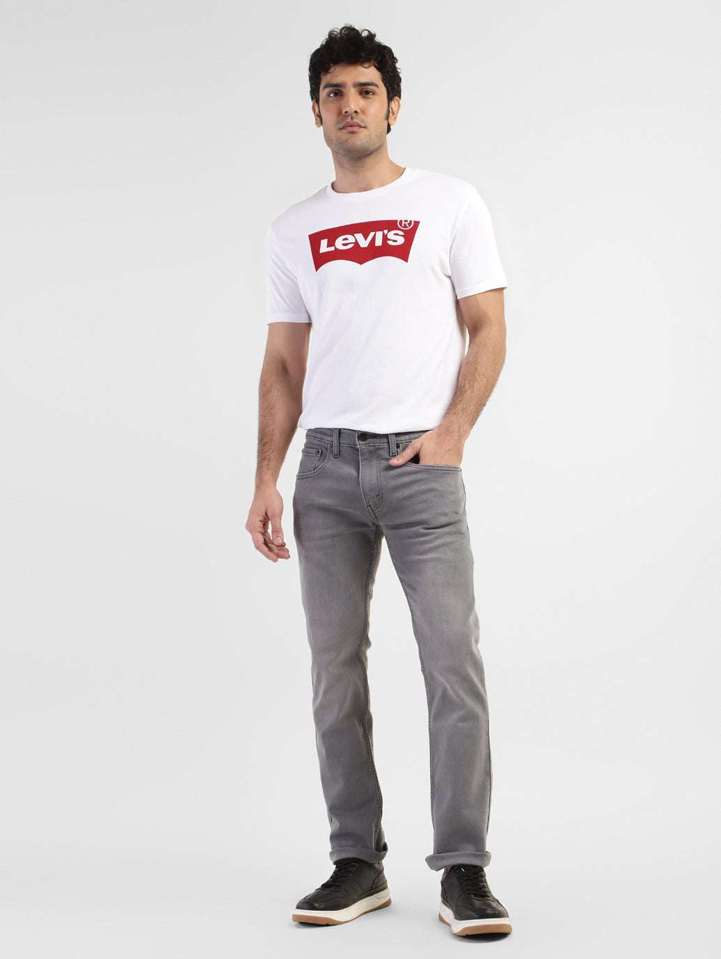 Men's 65504 Grey Skinny Fit Mid Rise Jeans - 98477146-8b87-4246-86d6-c9efde2a3809 View