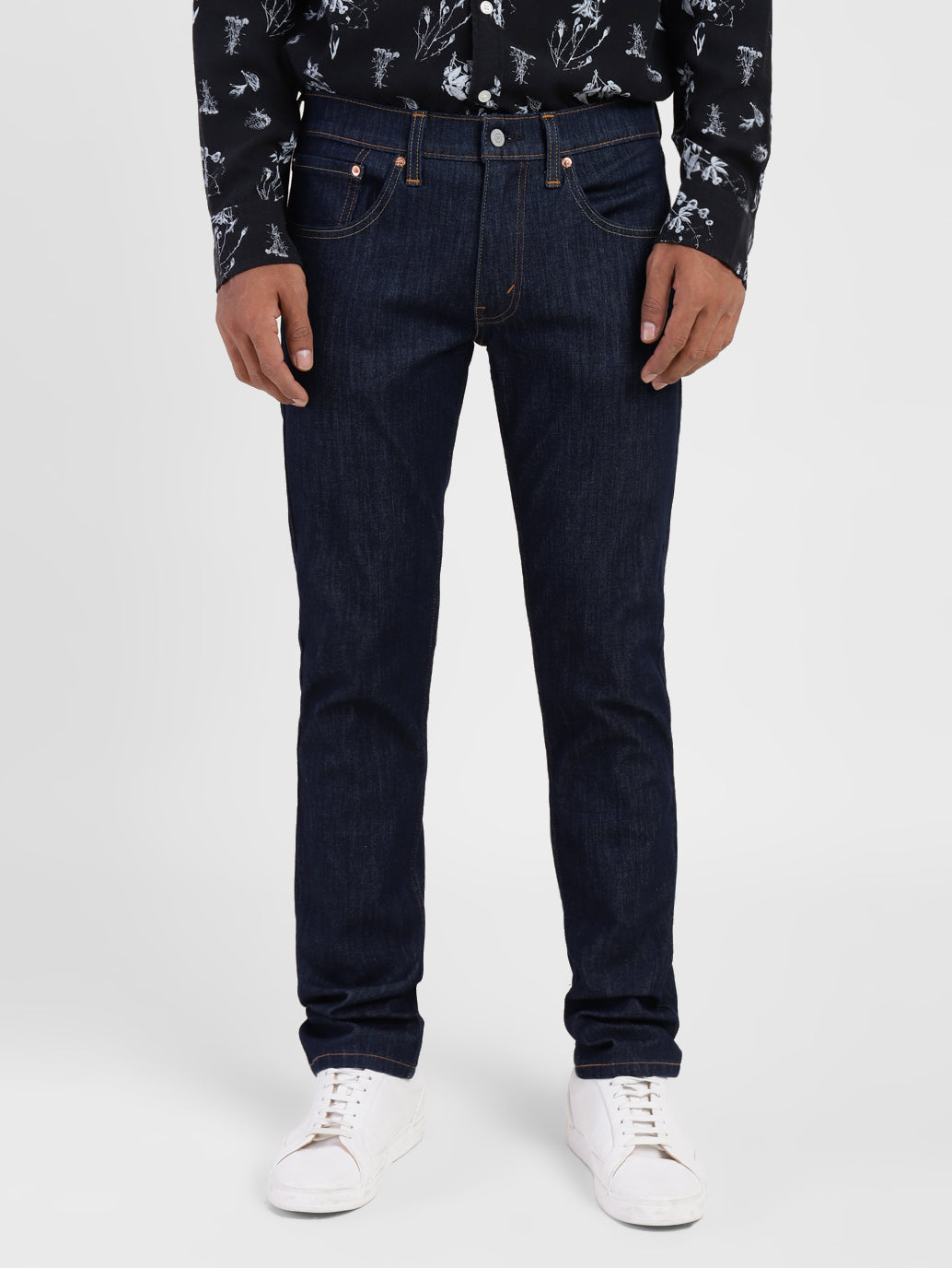 Men's 65504 Blue Skinny Fit Mid Rise Jeans - 7738c368-68c4-4207-b886-45f4073d2ea5 View