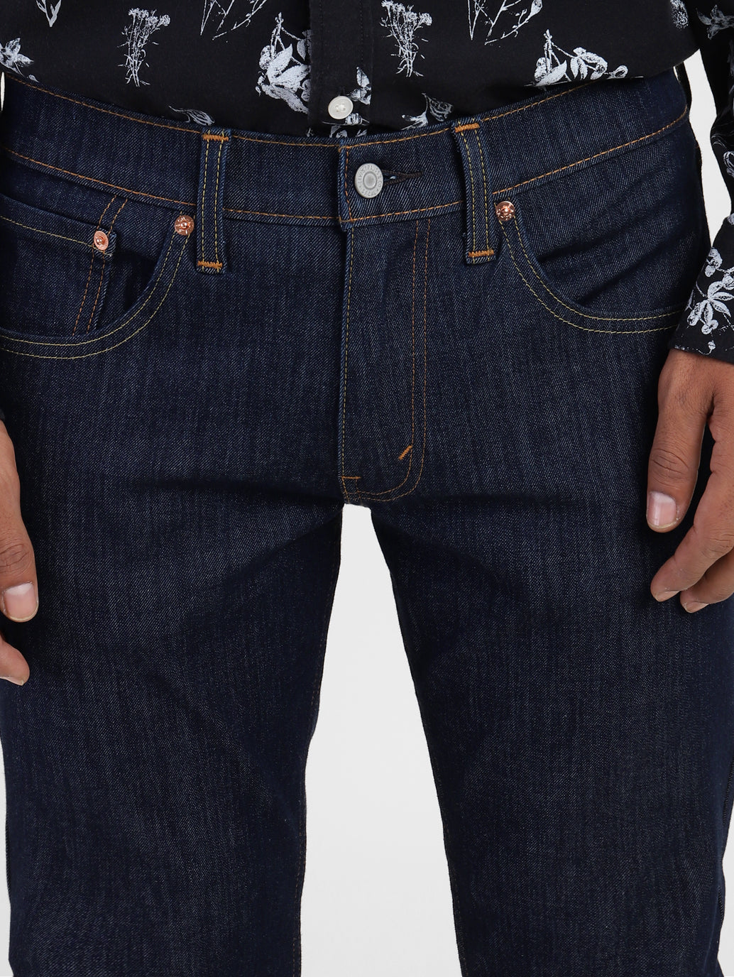 Men's 65504 Blue Skinny Fit Mid Rise Jeans - a7d6f113-621a-4abc-8726-e2584becdd95 View