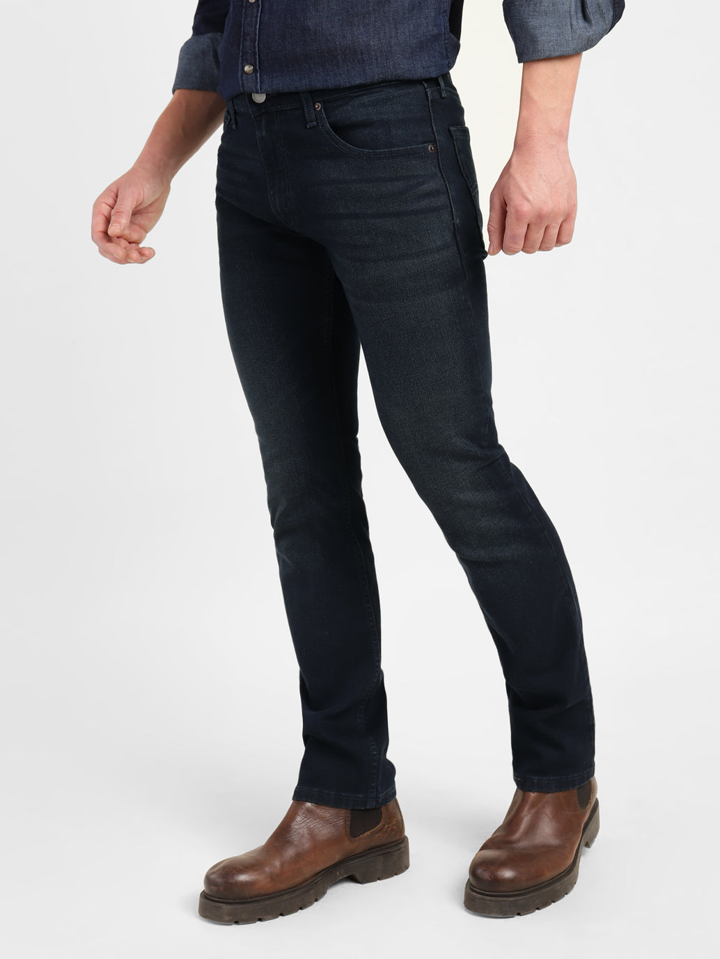Men's 65504 Blue Skinny Fit Mid Rise Jeans - f3a49468-e0c1-45db-b6c1-0a41f6fc77ce View