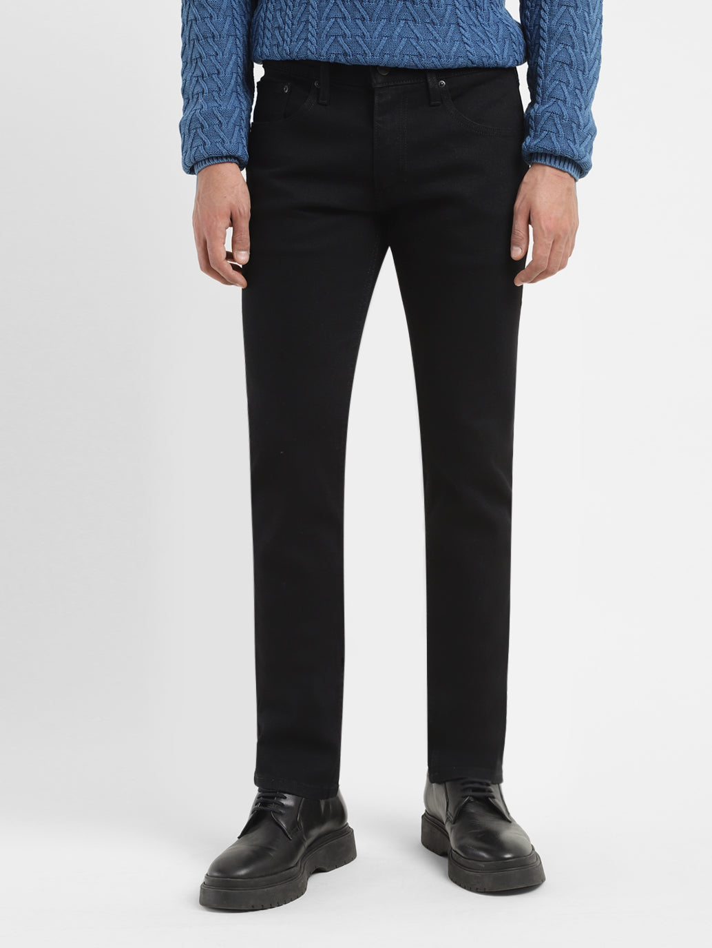 Men's 65504 Black Skinny Fit Mid Rise Jeans - b5783cf8-a79d-49a7-94cf-8d76cdacf61b View