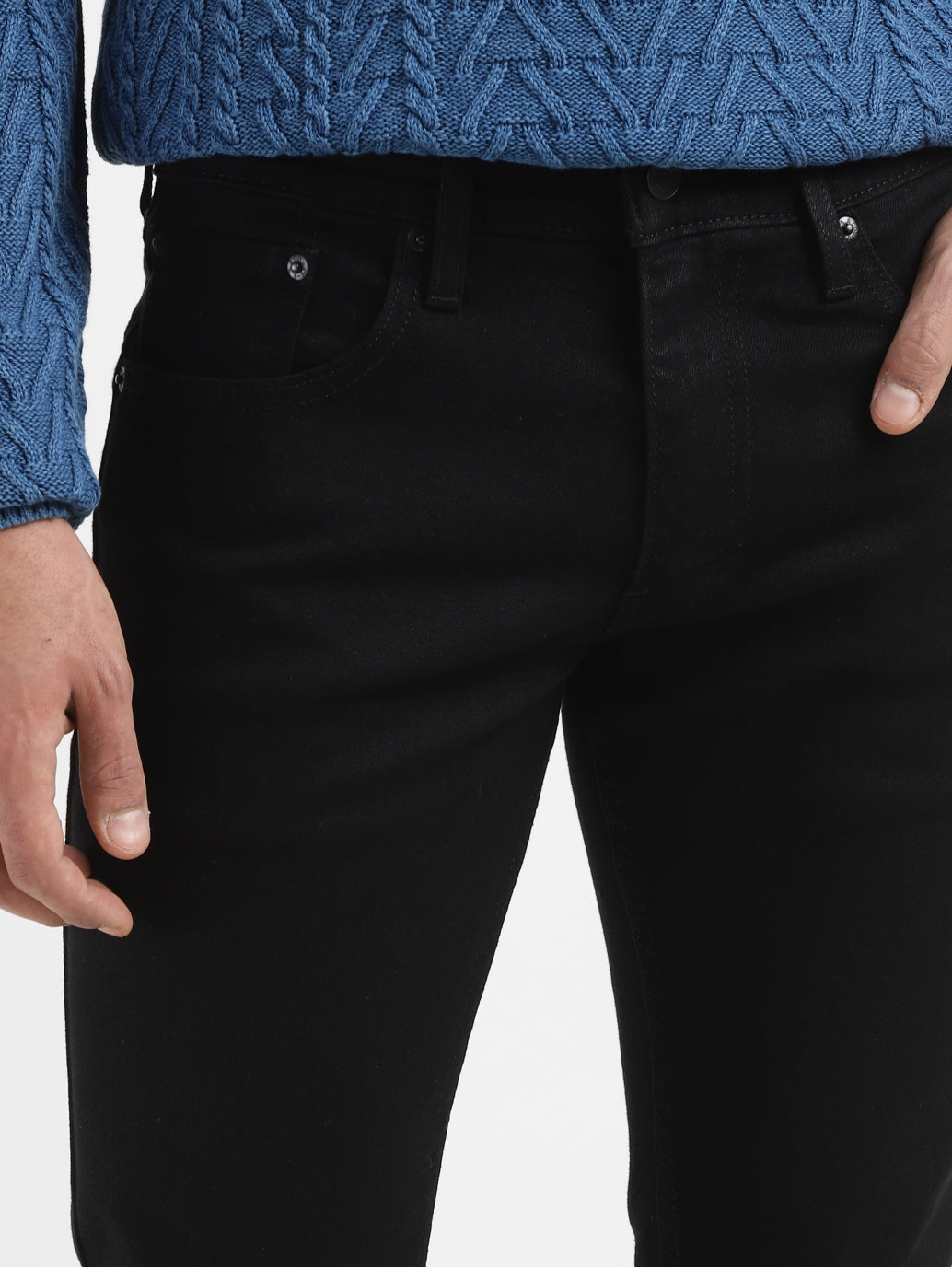 Men's 65504 Black Skinny Fit Mid Rise Jeans - 8d3a7974-6877-469b-a0ab-bb2916e7ec2e View