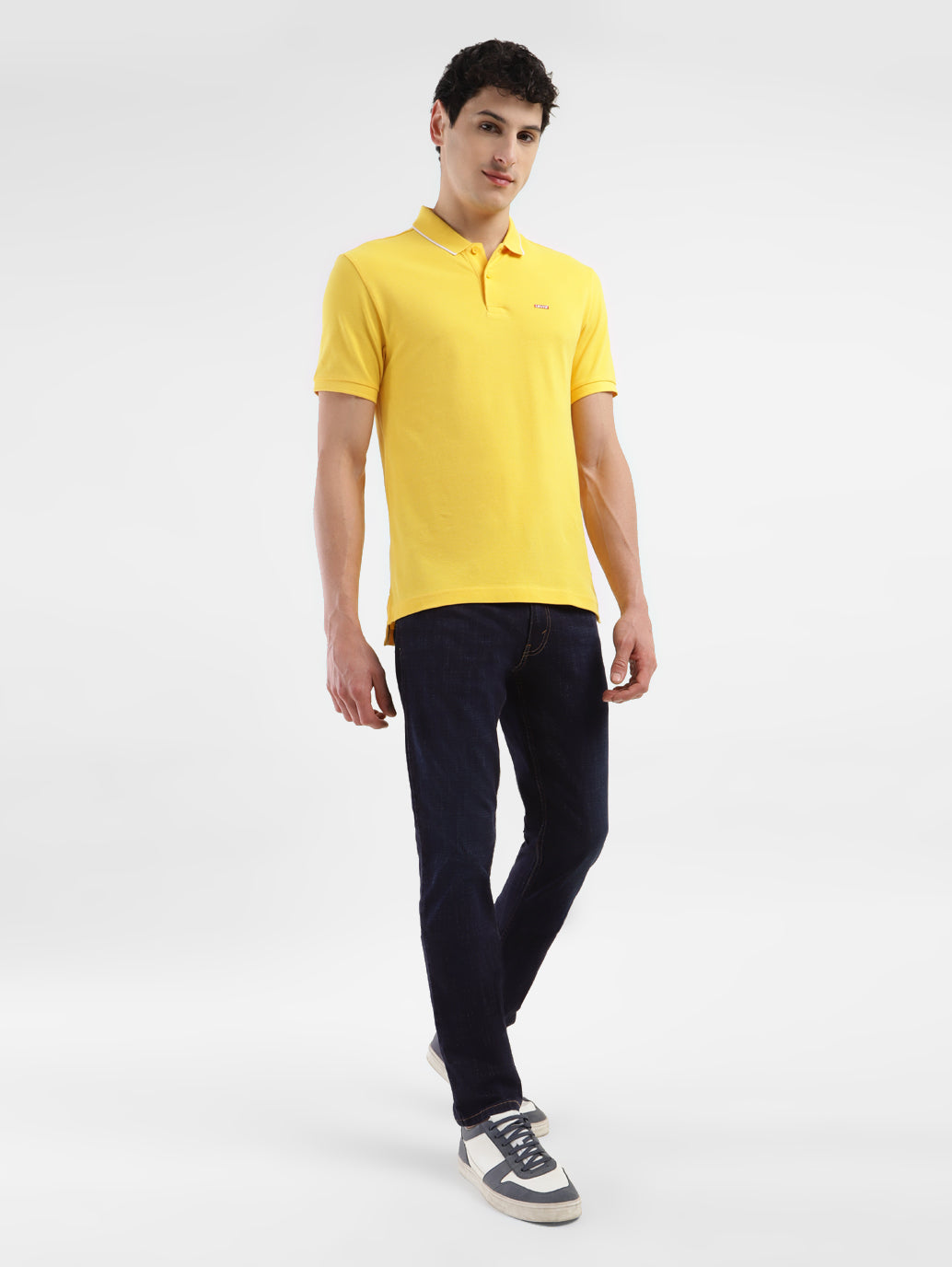 Men's 65504 Blue Skinny Fit Mid Rise Jeans - StyleShot View