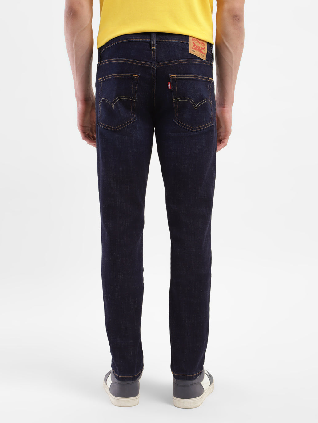 Men's 65504 Blue Skinny Fit Mid Rise Jeans - Back View