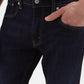 Men's 65504 Blue Skinny Fit Mid Rise Jeans - FrontDetails View