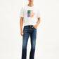 Men's 65504 Blue Skinny Fit Mid Rise Jeans - Front View